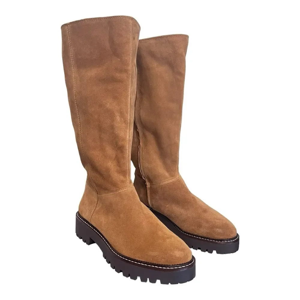 NWOB Caslon | Mimmo Water Resistant Brown Russet Tall Leather‎ Boots 7.5